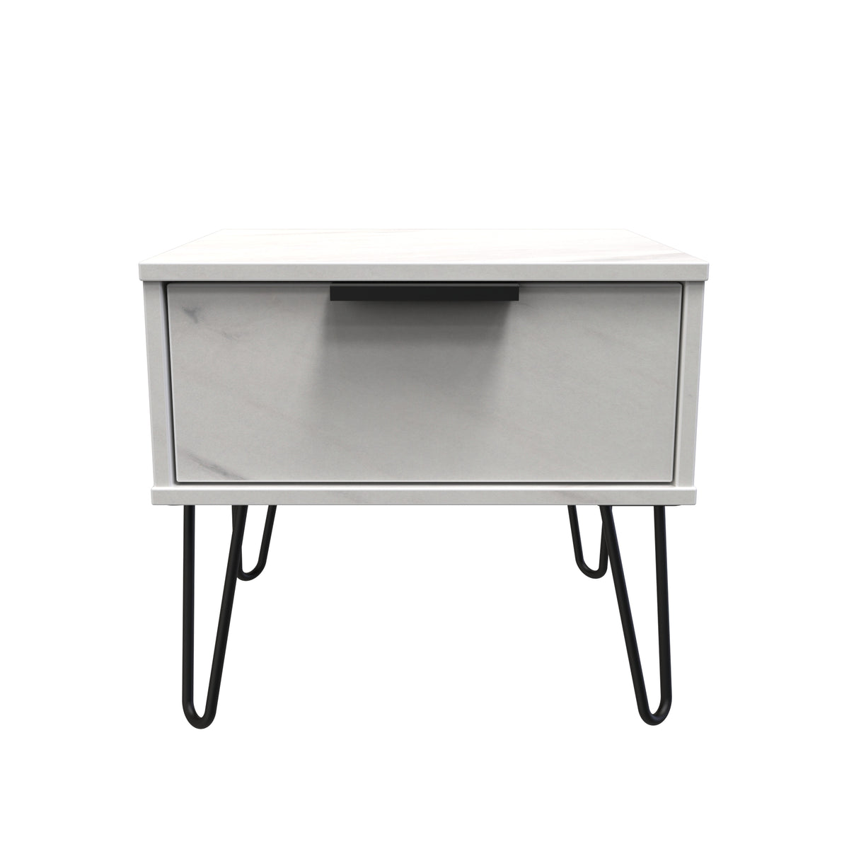 Hong Kong (Black Hairpin Legs) 1 Drawer Midi Chest with Legs