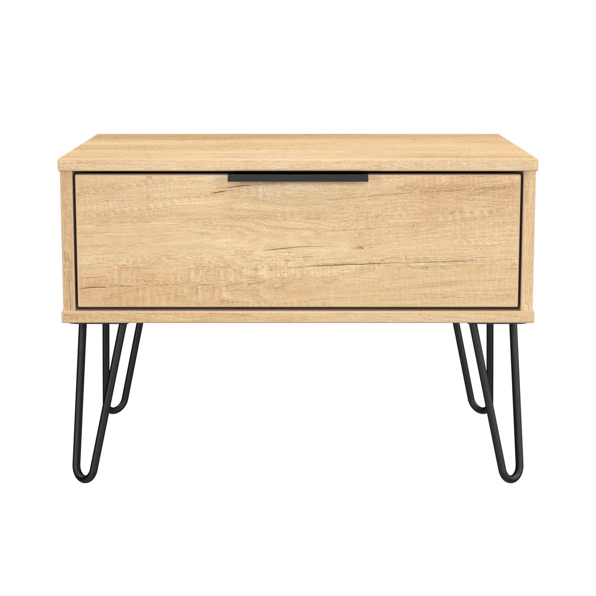 Hong Kong (Black Hairpin Legs) 1 Drawer Midi Chest with Legs