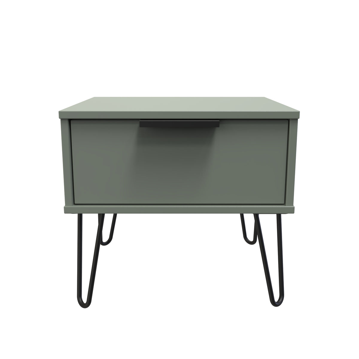 Hong Kong (Black Hairpin Legs) 1 Drawer Midi Chest with Legs