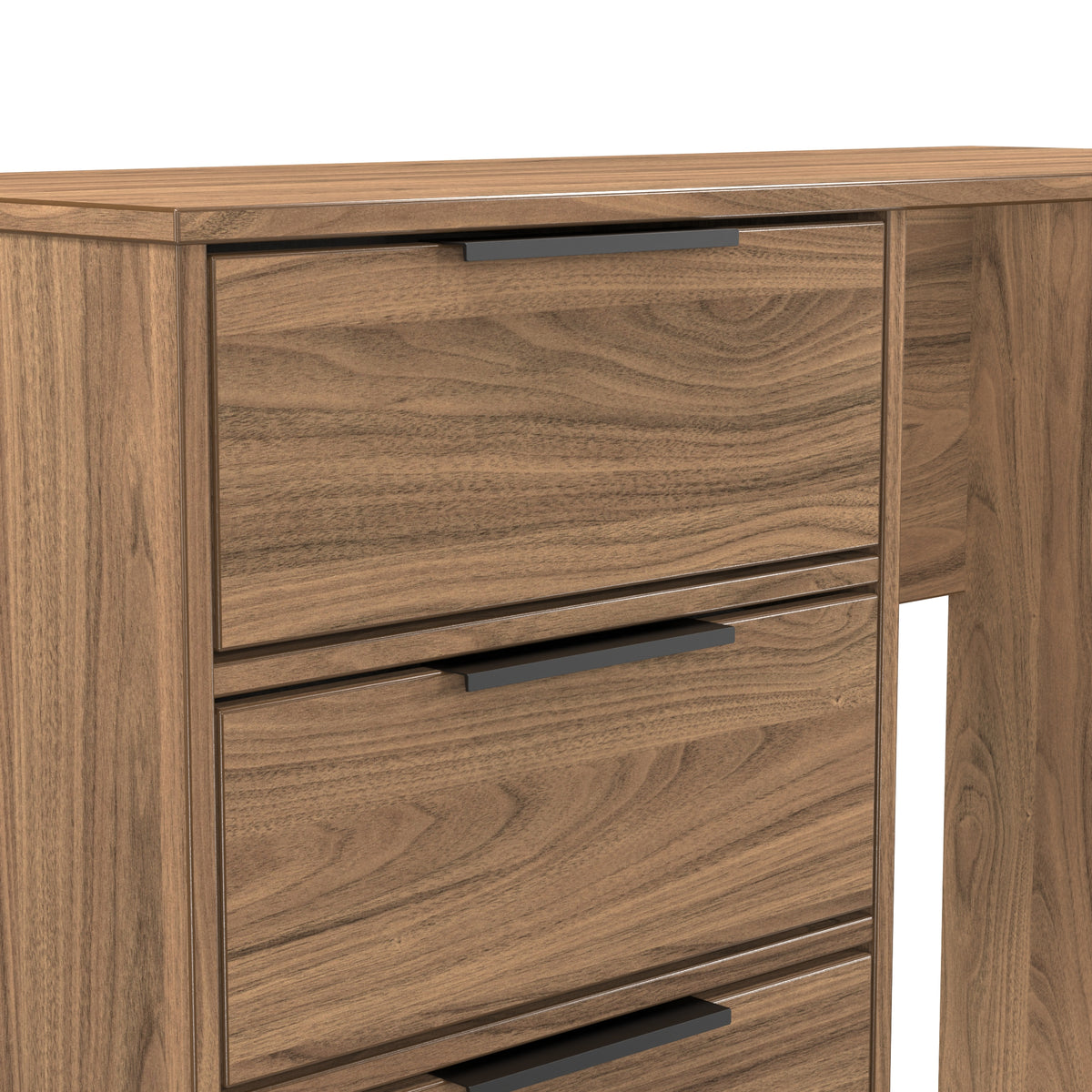 Hong Kong (Black Hairpin Legs) 4 Drawer Vanity