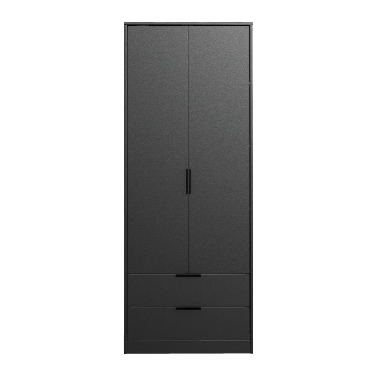 Hong Kong (Black Hairpin Legs) Tall 2 Drawer Wardrobe
