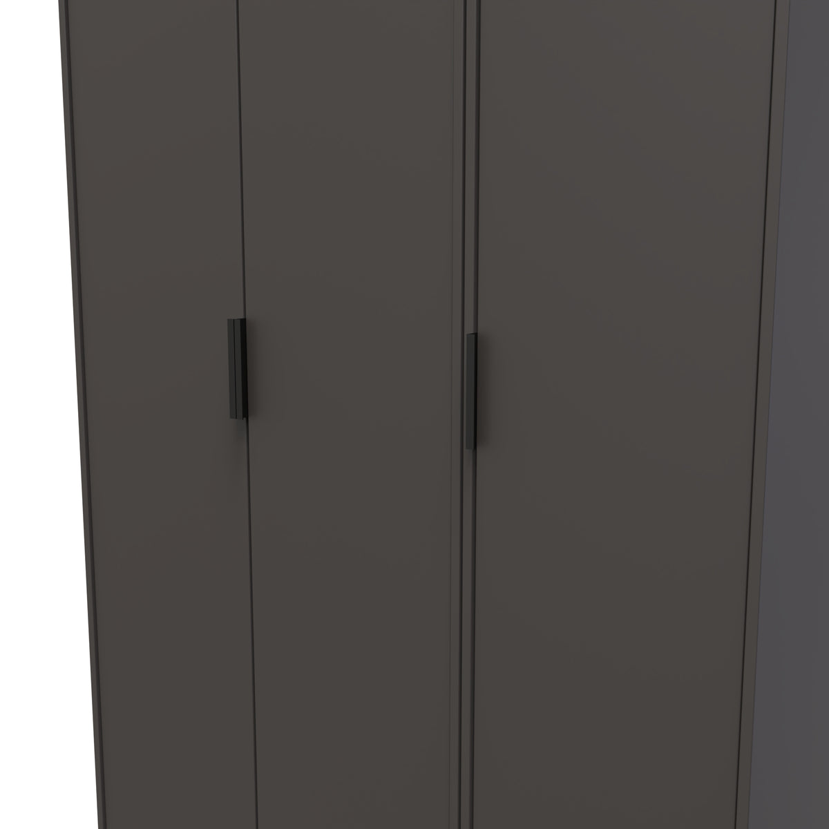 Hong Kong (Black Hairpin Legs) Tall Triple Plain Wardrobe