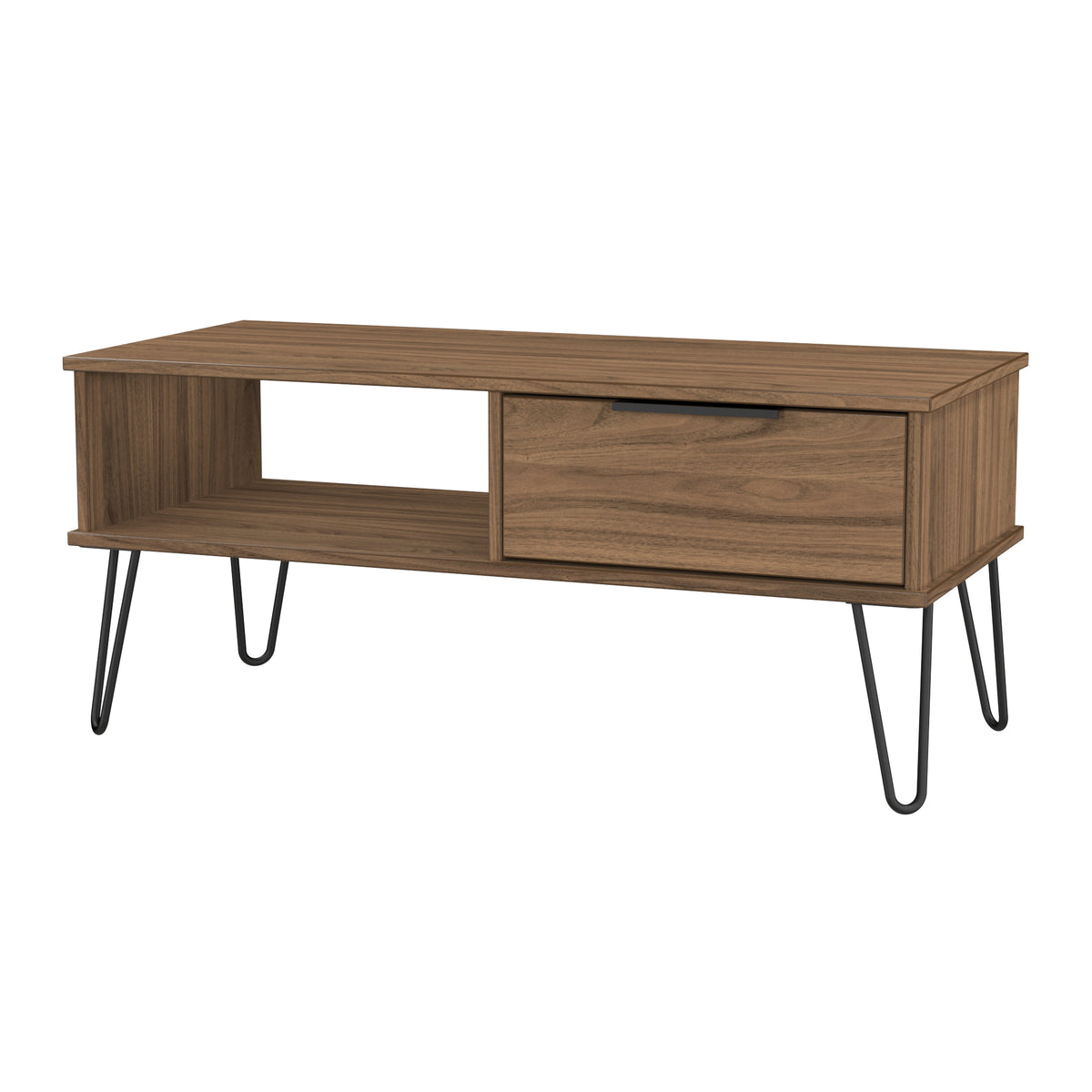 Hong Kong (Black Hairpin Legs) 1 Drawer Coffee Table