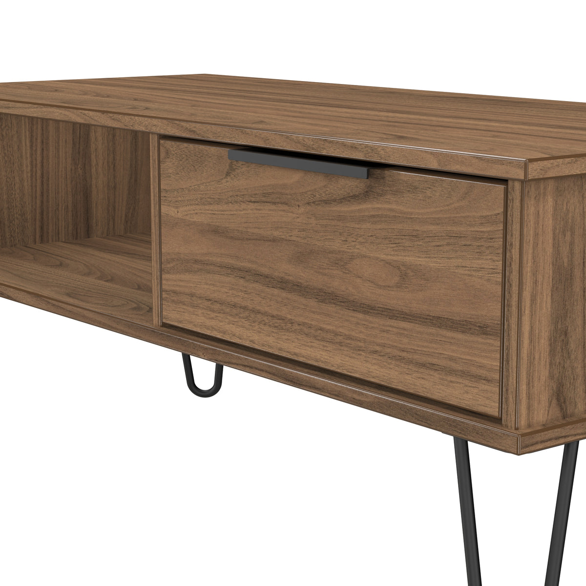 Hong Kong (Black Hairpin Legs) 1 Drawer Coffee Table