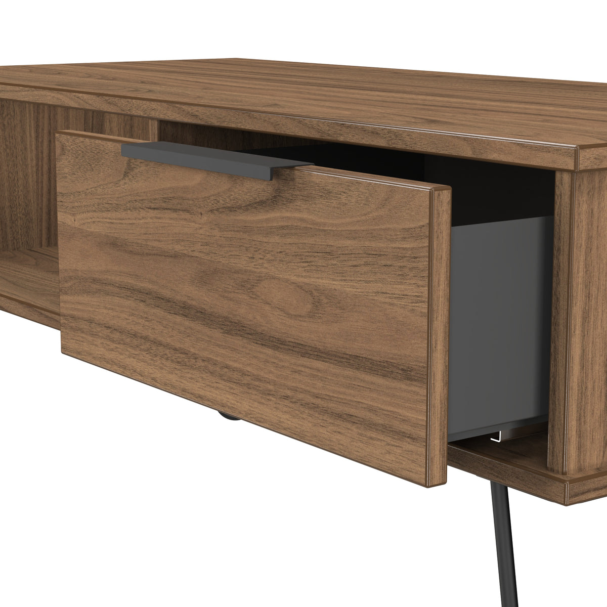 Hong Kong (Black Hairpin Legs) 1 Drawer Coffee Table