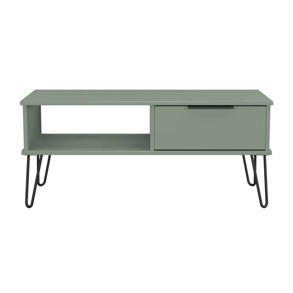Hong Kong (Black Hairpin Legs) 1 Drawer Coffee Table