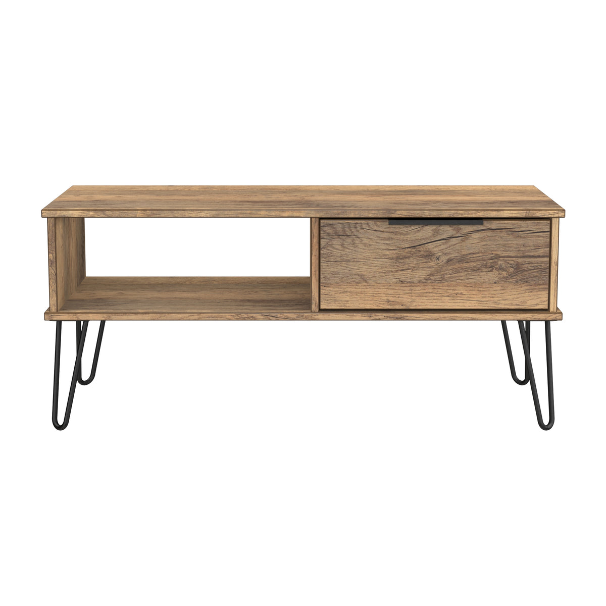 Hong Kong (Black Hairpin Legs) 1 Drawer Coffee Table