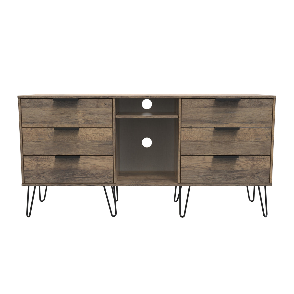Hong Kong 6 Drawer TV Unit with legs