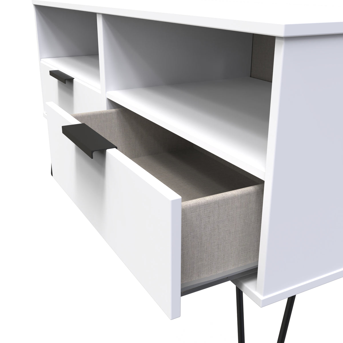 Hong Kong (Black Hairpin Legs) TV Unit with legs