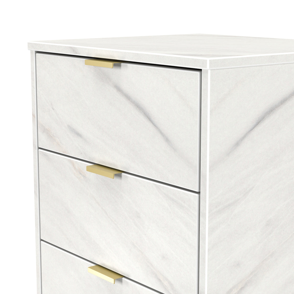 Hong Kong (Gold Hairpin Legs) 5 Drawer Bedside Cabinet