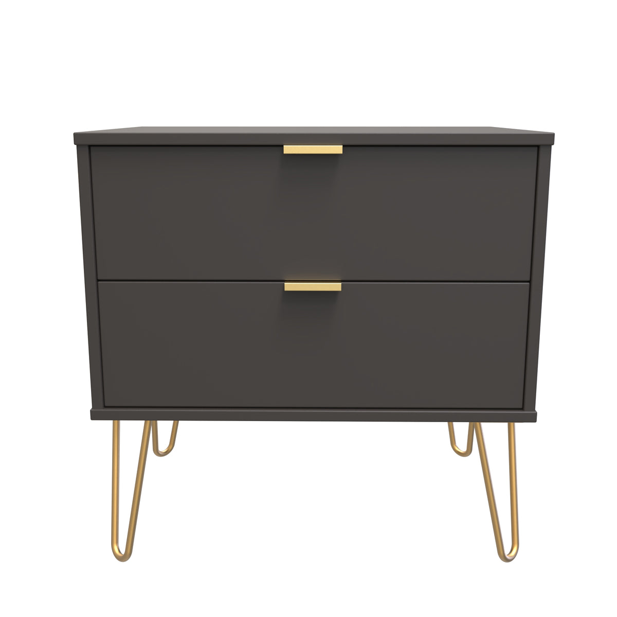 Hong Kong (Gold Hairpin Legs) 2 Drawer Midi Chest