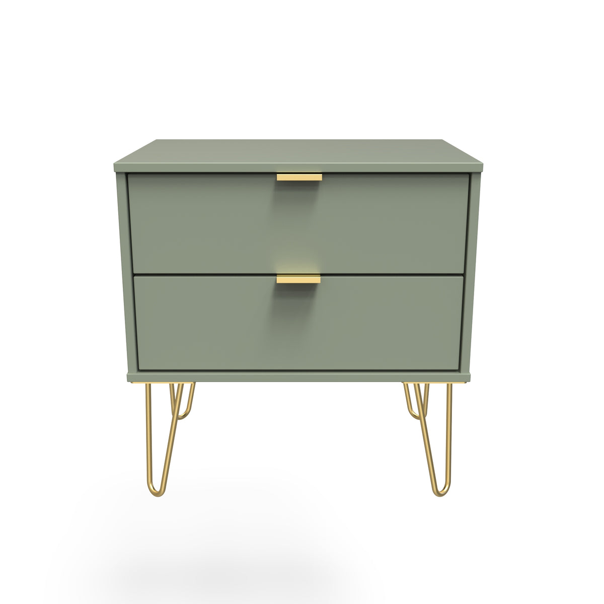 Hong Kong (Gold Hairpin Legs) 2 Drawer Midi Chest