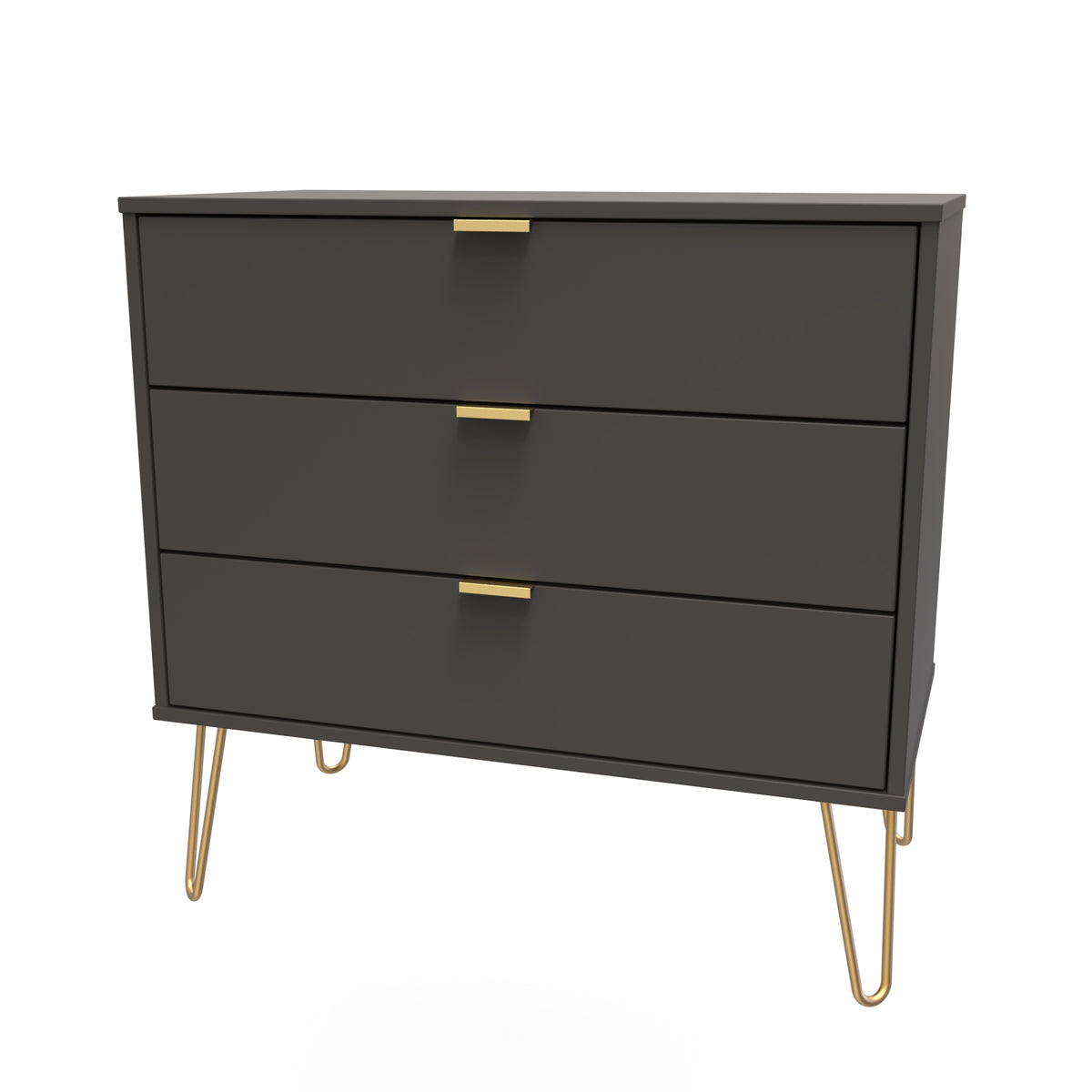 Hong Kong (Gold Hairpin Legs) 3 Drawer Chest