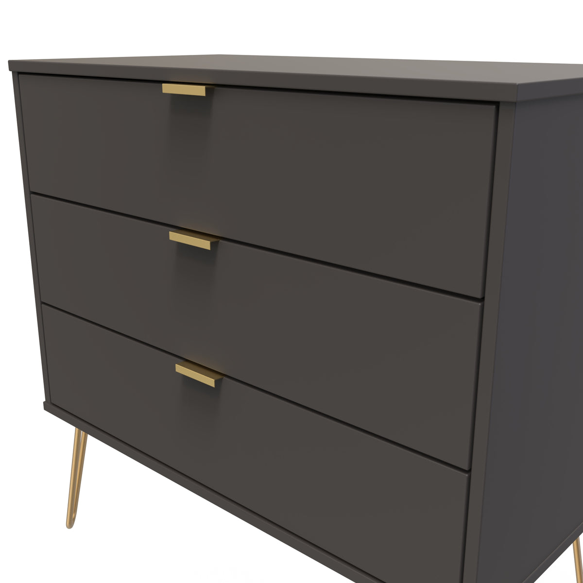 Hong Kong (Gold Hairpin Legs) 3 Drawer Chest