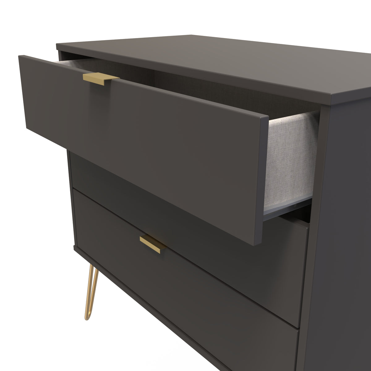 Hong Kong (Gold Hairpin Legs) 3 Drawer Chest