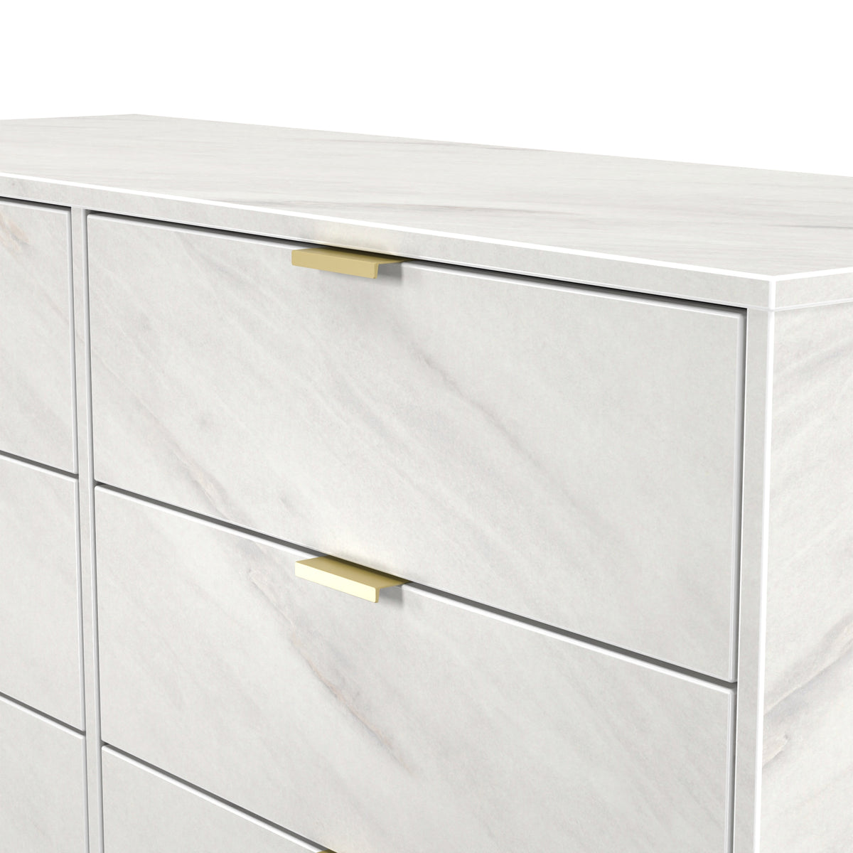 Hong Kong (Gold Hairpin Legs) 6 Drawer Midi Chest