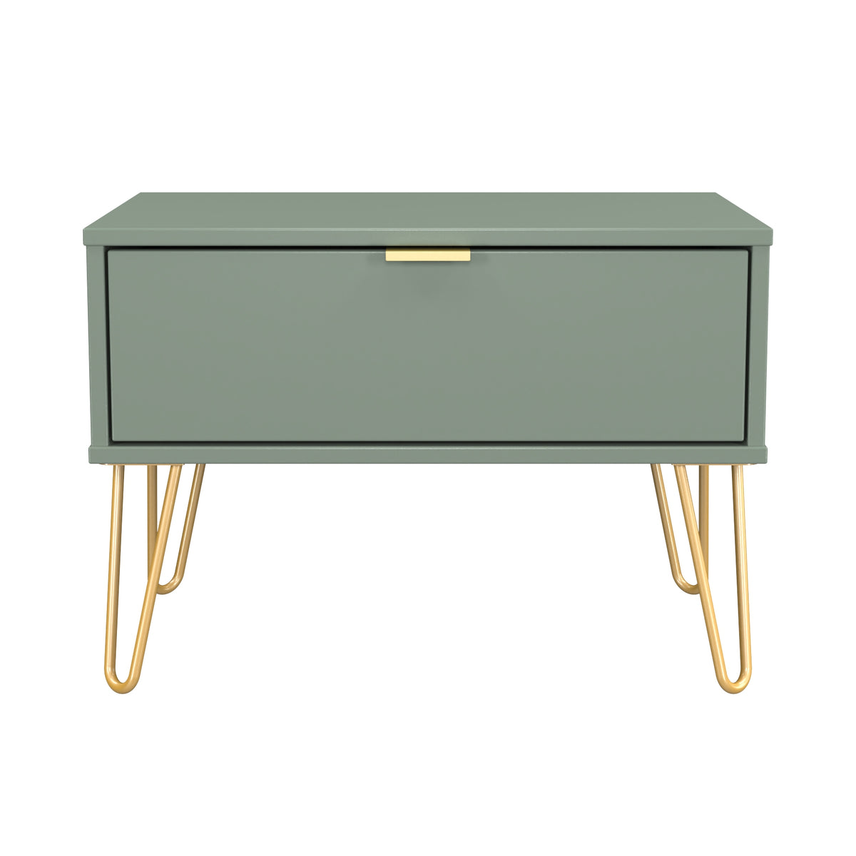 Hong Kong (Gold Hairpin Legs) 1 Drawer Midi Chest with Legs