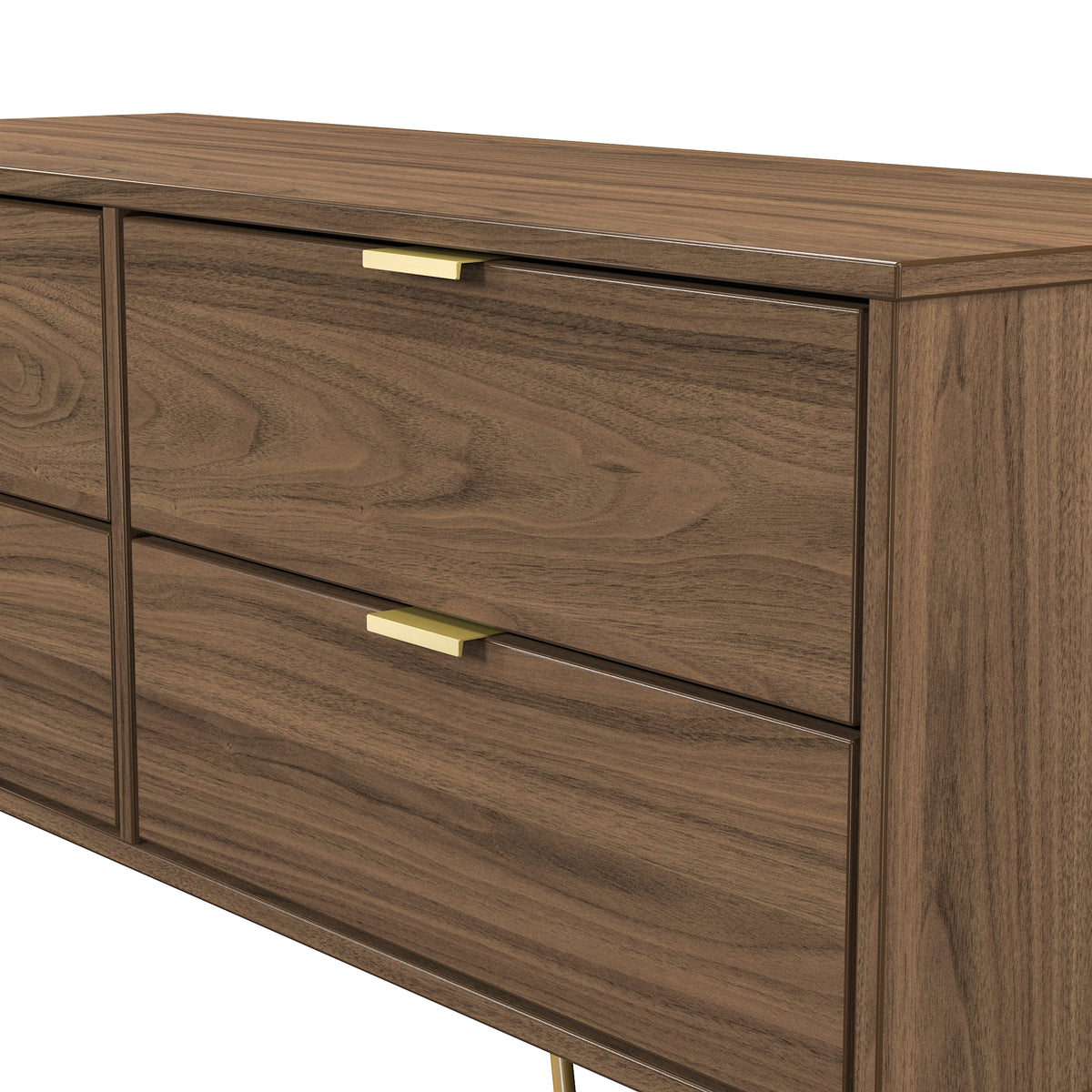 Hong Kong (Gold Hairpin Legs) 4 Drawer Bed Box