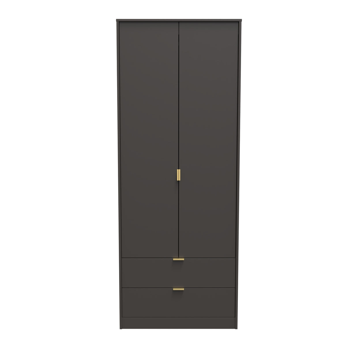 Hong Kong (Gold Hairpin Legs) Tall 2 Drawer Wardrobe