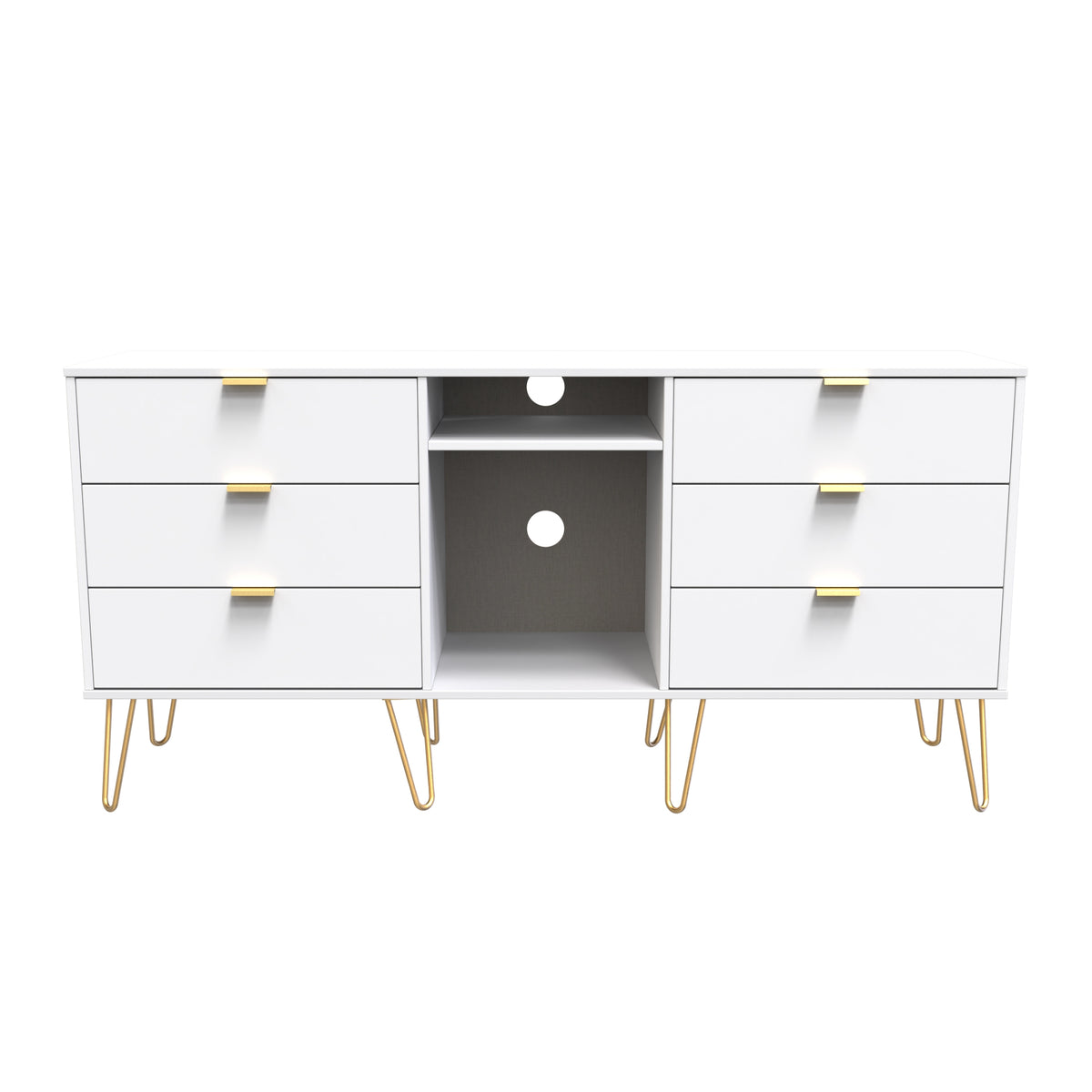 Hong Kong 6 Drawer TV Unit with legs