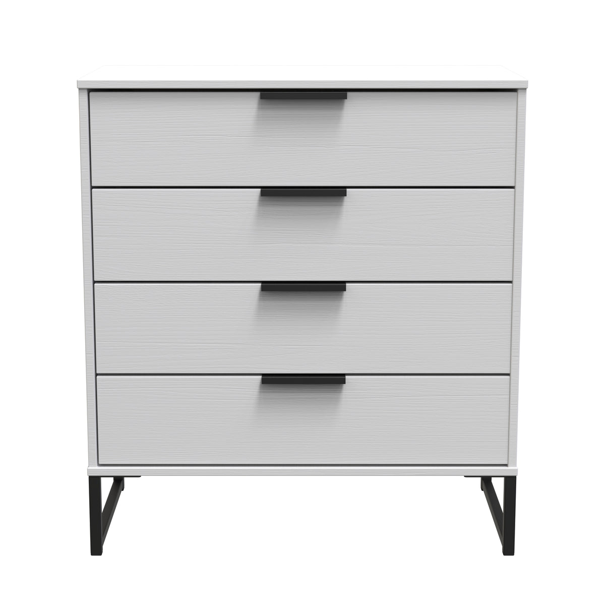 Hong Kong (Black Sleigh Legs) 4 Drawer Chest