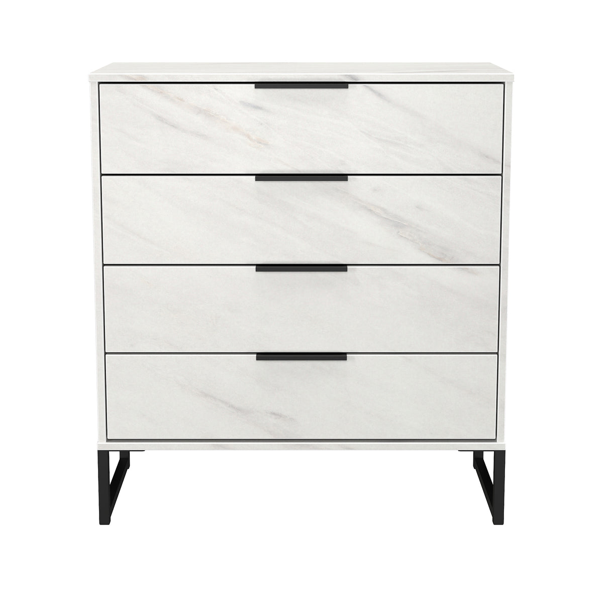 Hong Kong (Black Sleigh Legs) 4 Drawer Chest