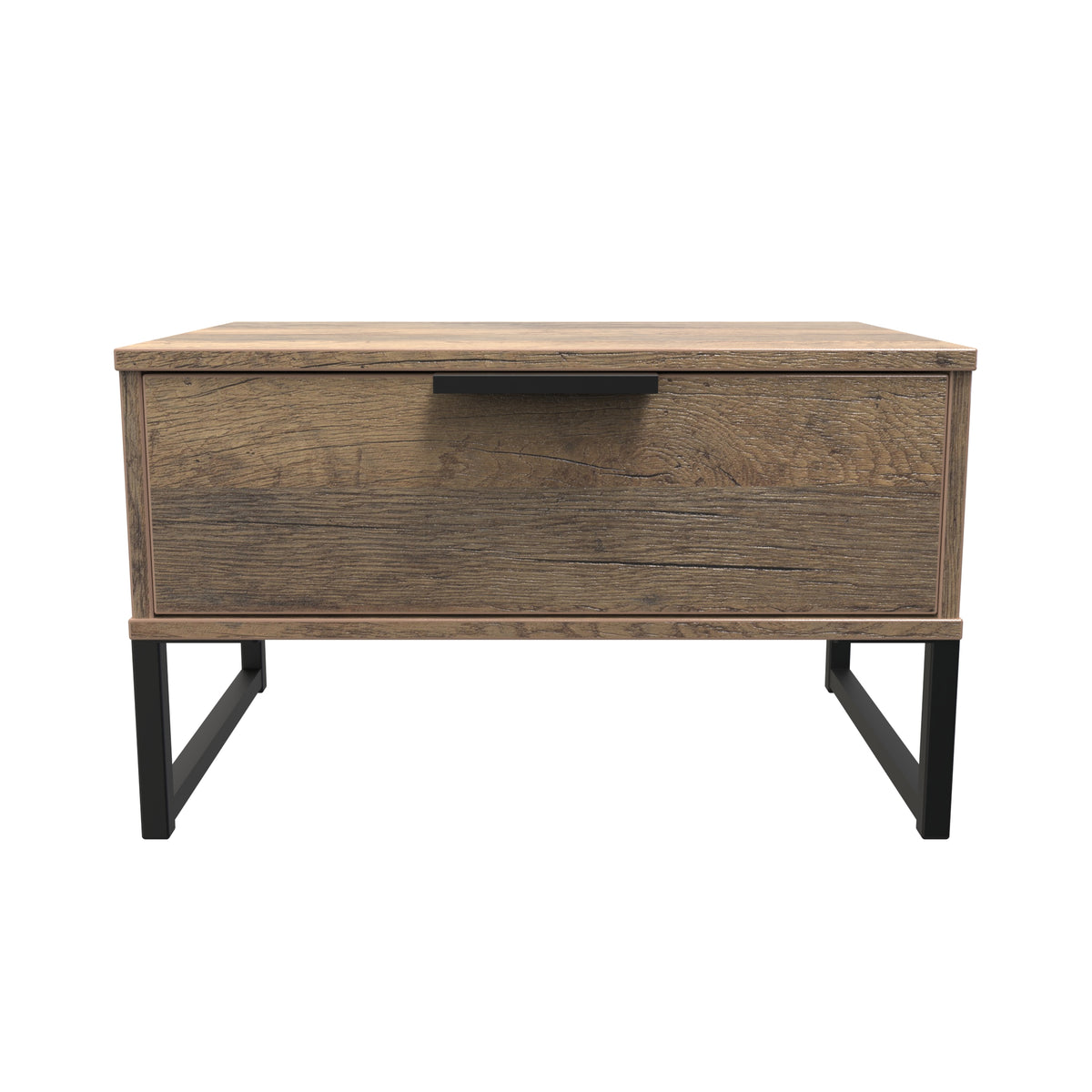 Hong Kong (Black Sleigh Legs) 1 Drawer Midi Chest with Legs