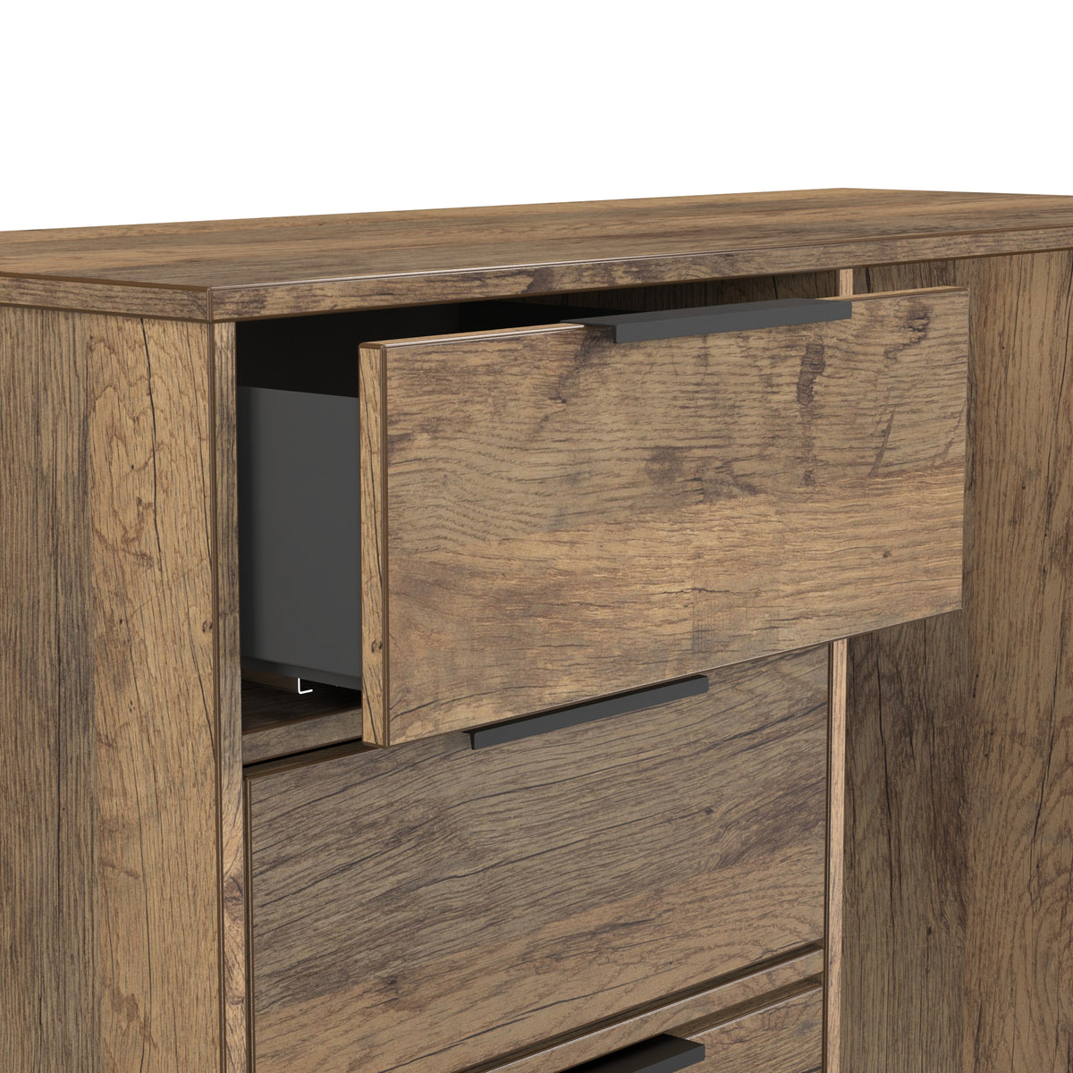 Hong Kong (Black Sleigh Legs) 4 Drawer Vanity