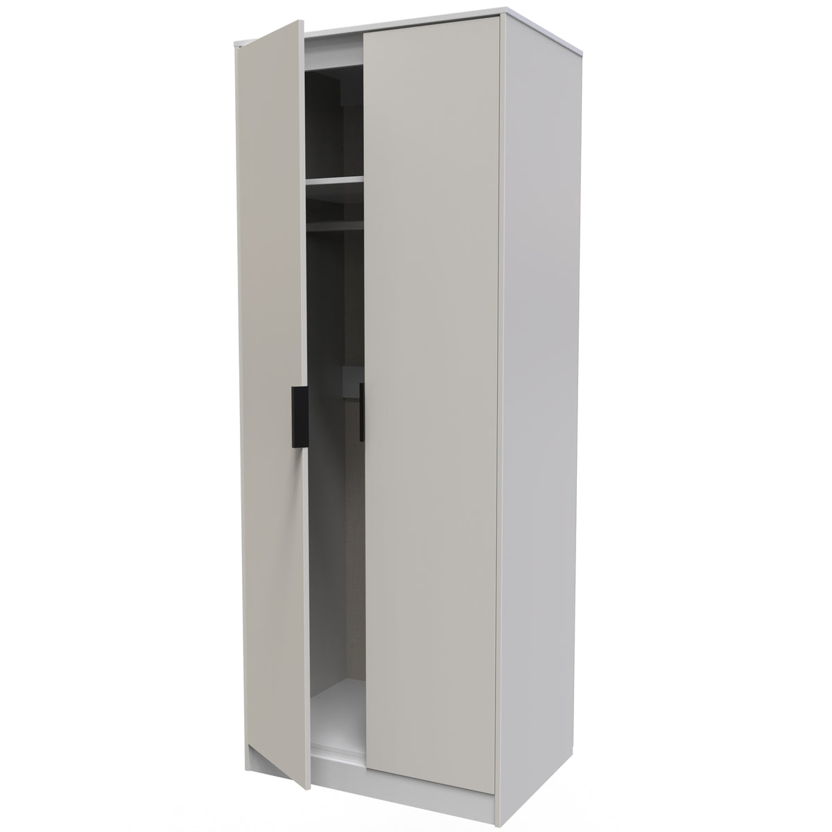 Hong Kong (Black Sleigh Legs) Tall Plain Wardrobe