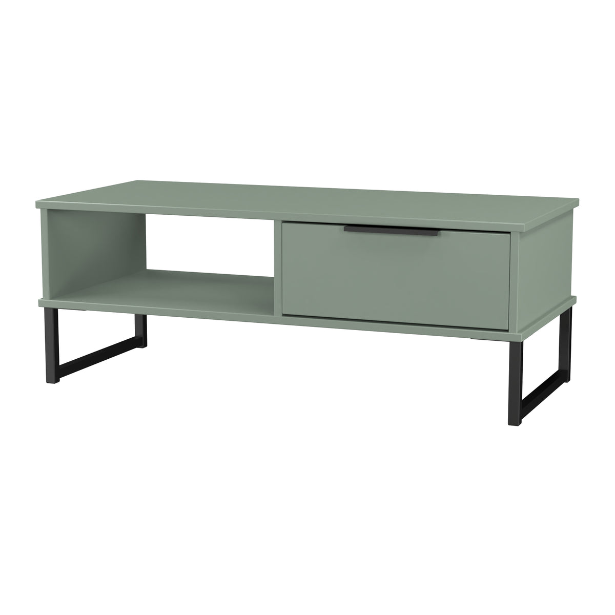 Hong Kong (Black Sleigh Legs) 1 Drawer Coffee Table