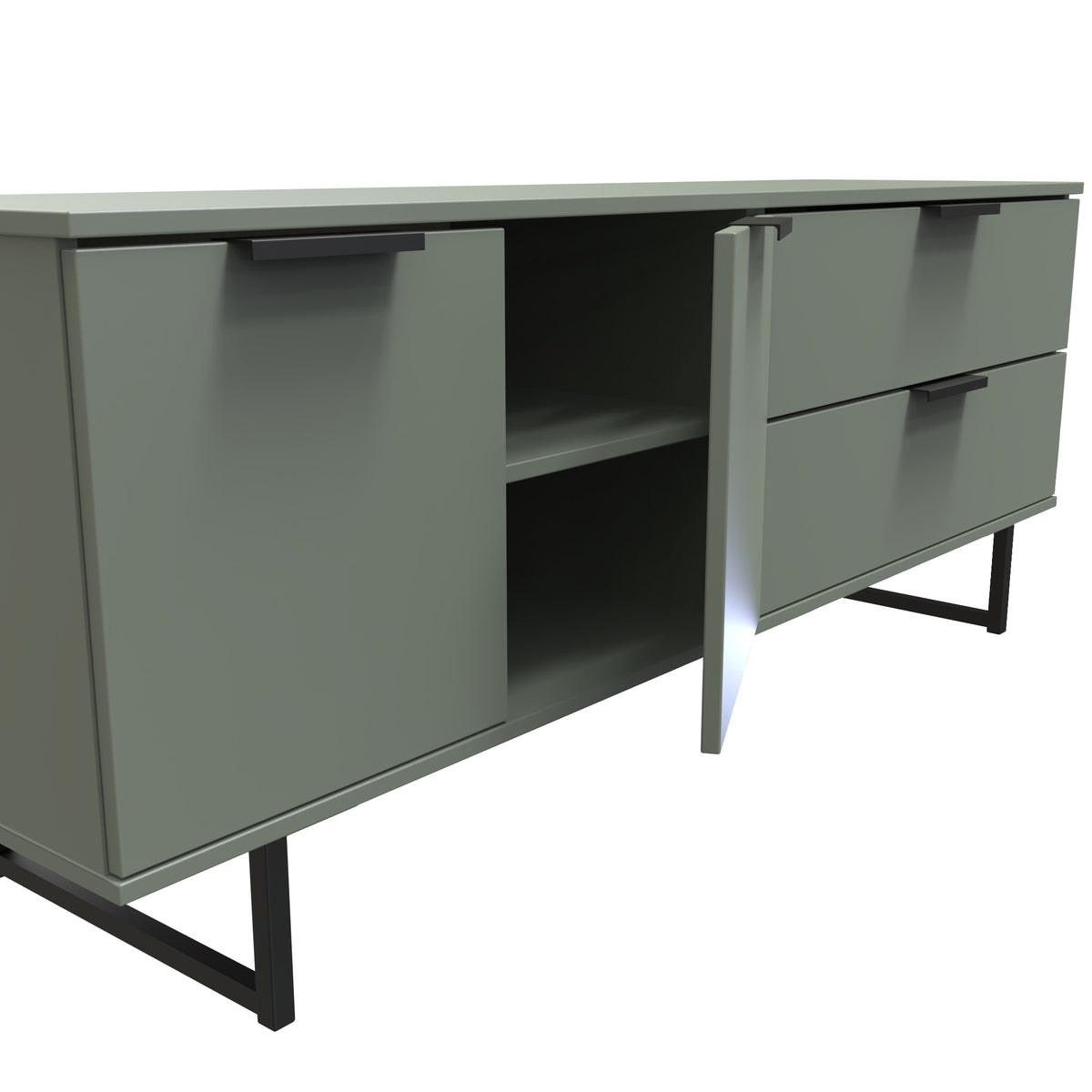 Hong Kong (Black Sleigh Legs) Sideboard Unit