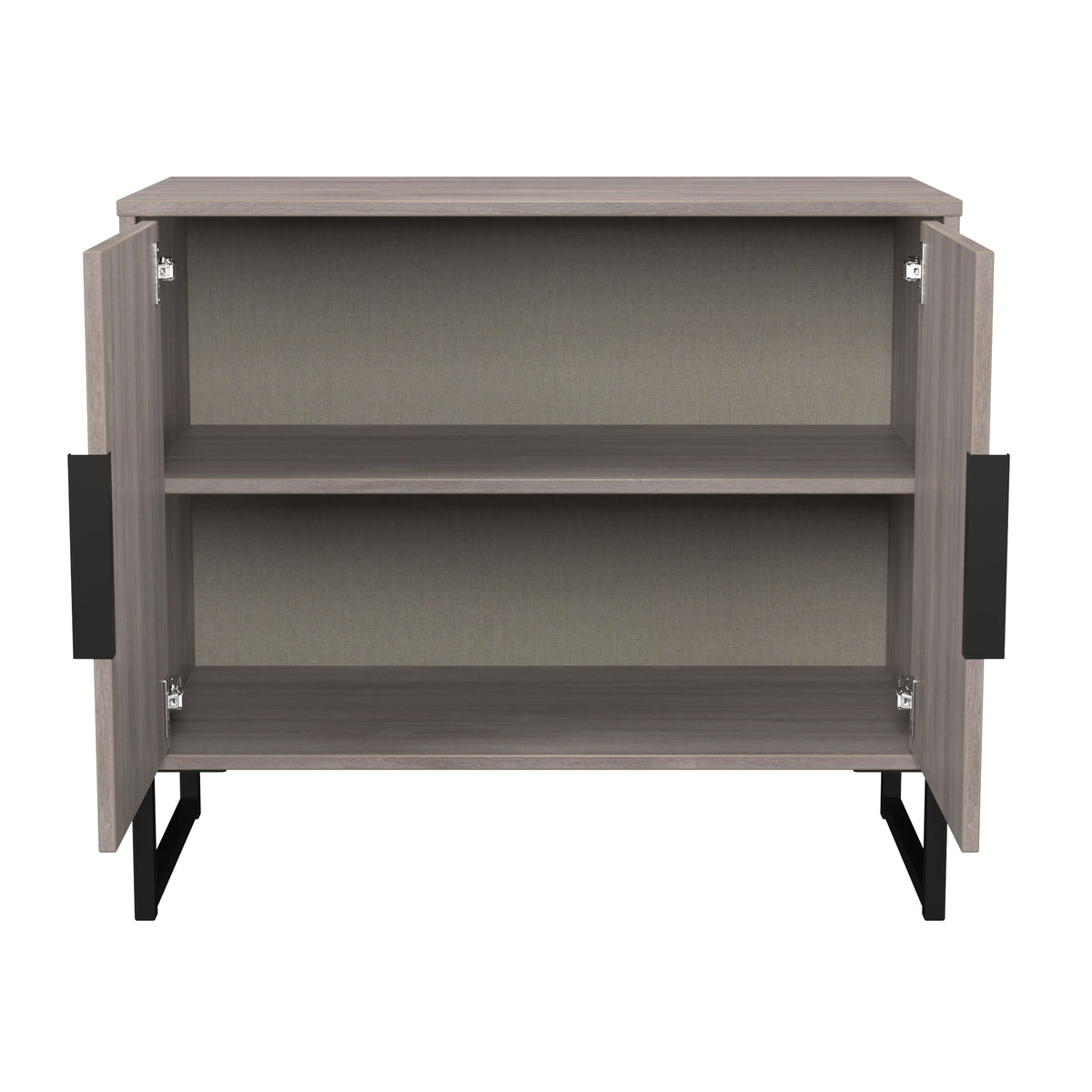 Hong Kong (Black Sleigh Legs) 2 Door Small Sideboard