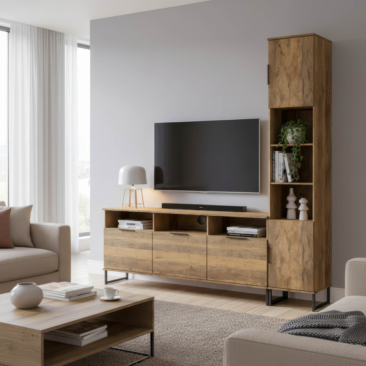 Hong Kong Multi-Media Set (Tall Upright RH & TV Unit)