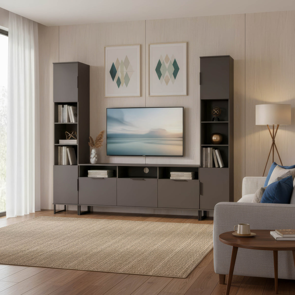 Hong Kong Multi-Media Set (Tall Upright LH, TV Unit & Tall Upright RH)