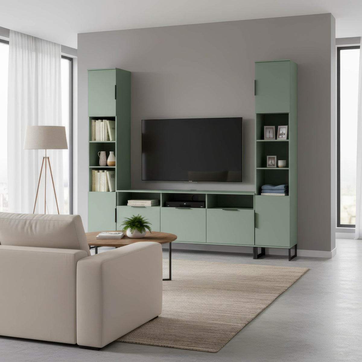 Hong Kong Multi-Media Set (Tall Upright LH, TV Unit & Tall Upright RH)