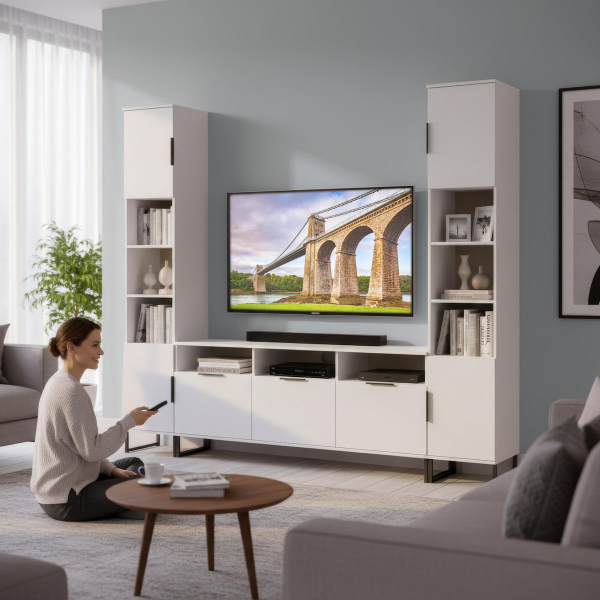 Hong Kong Multi-Media Set (Tall Upright LH, TV Unit & Tall Upright RH)