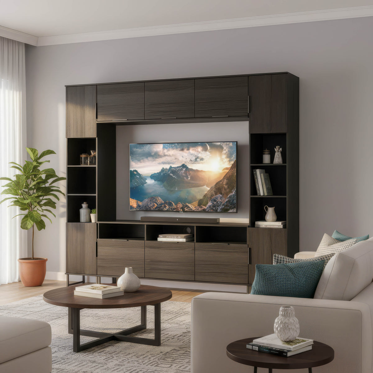 Hong Kong Multi-Media Set (Tall Upright LH, TV Unit, Tall Upright RH & Upper Unit)