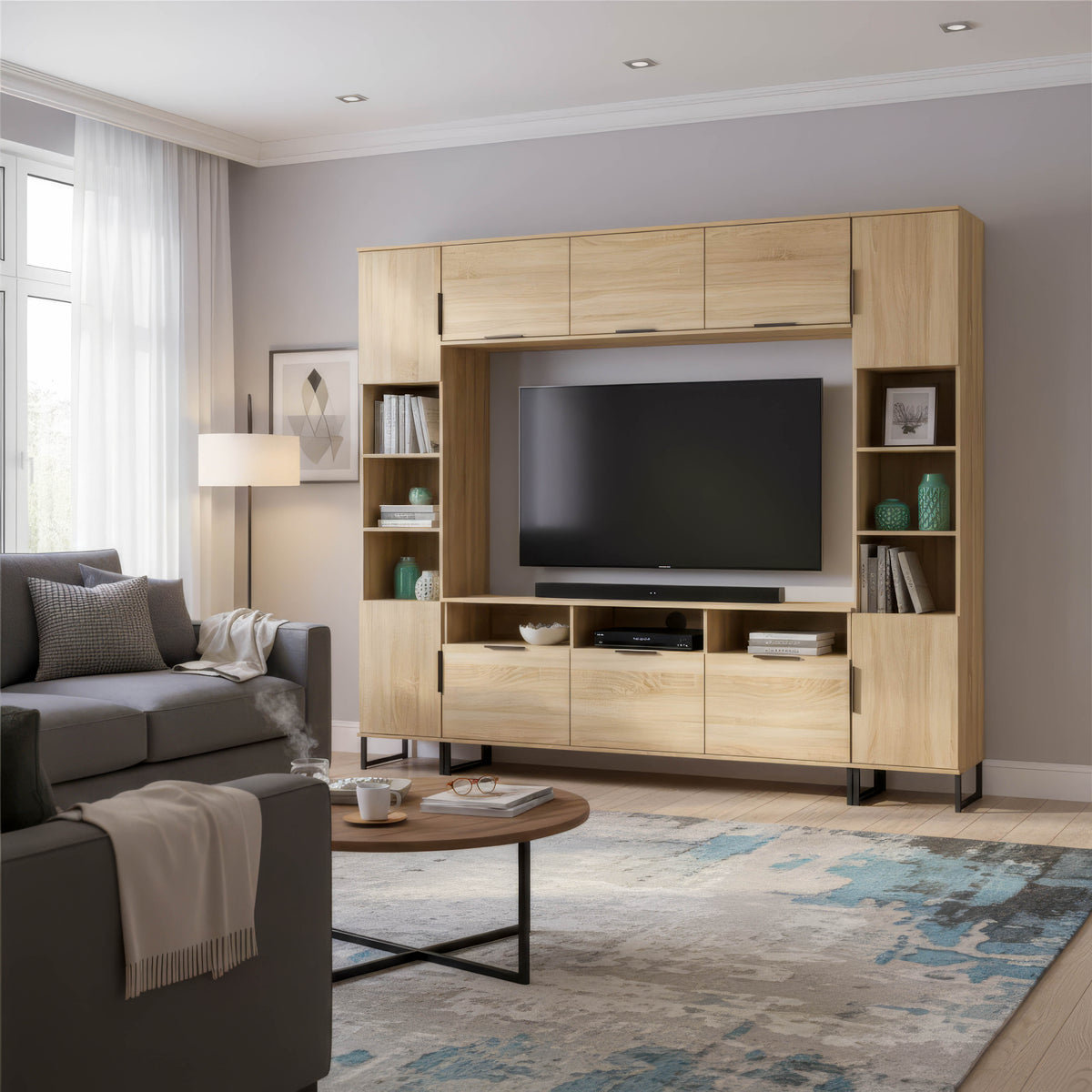 Hong Kong Multi-Media Set (Tall Upright LH, TV Unit, Tall Upright RH & Upper Unit)
