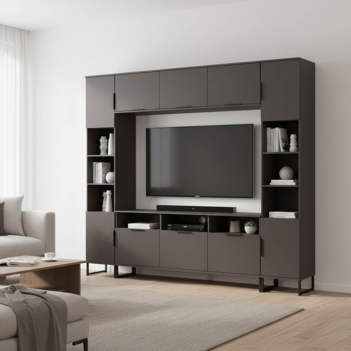 Hong Kong Multi-Media Set (Tall Upright LH, TV Unit, Tall Upright RH & Upper Unit)