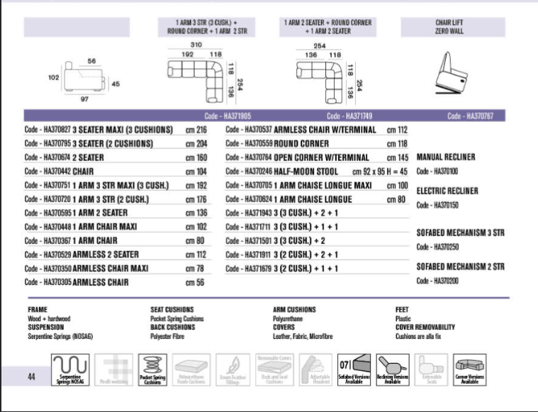 Harry - Italian Sofa Range