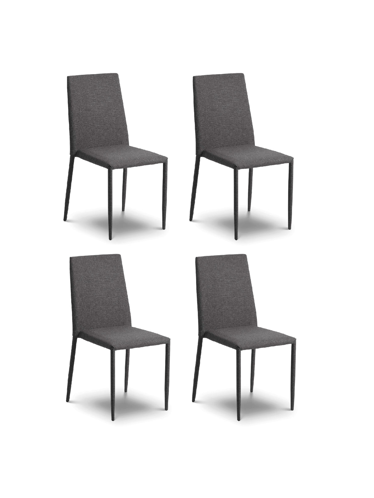 Jazz Fully Upholstered Stacking Dining Chair (Set of 4)