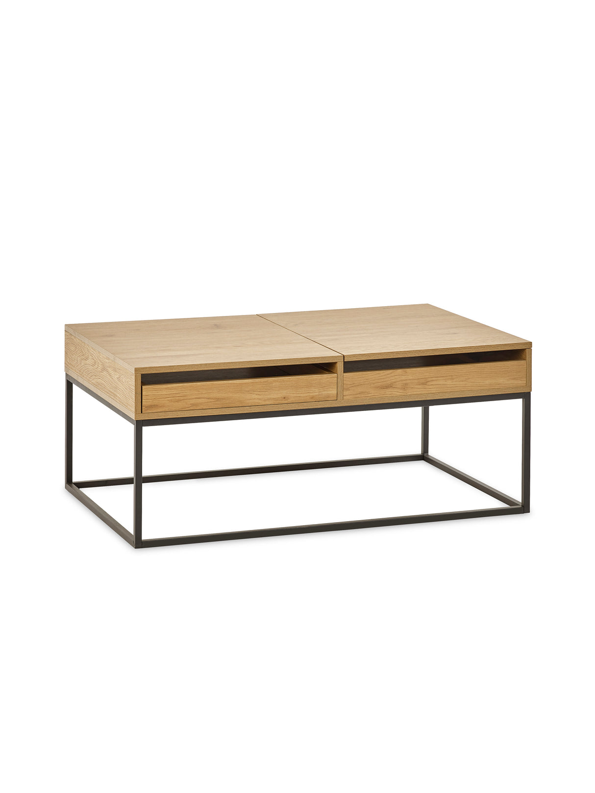Kade Rectangular Coffee Table with Pull-Out Trays