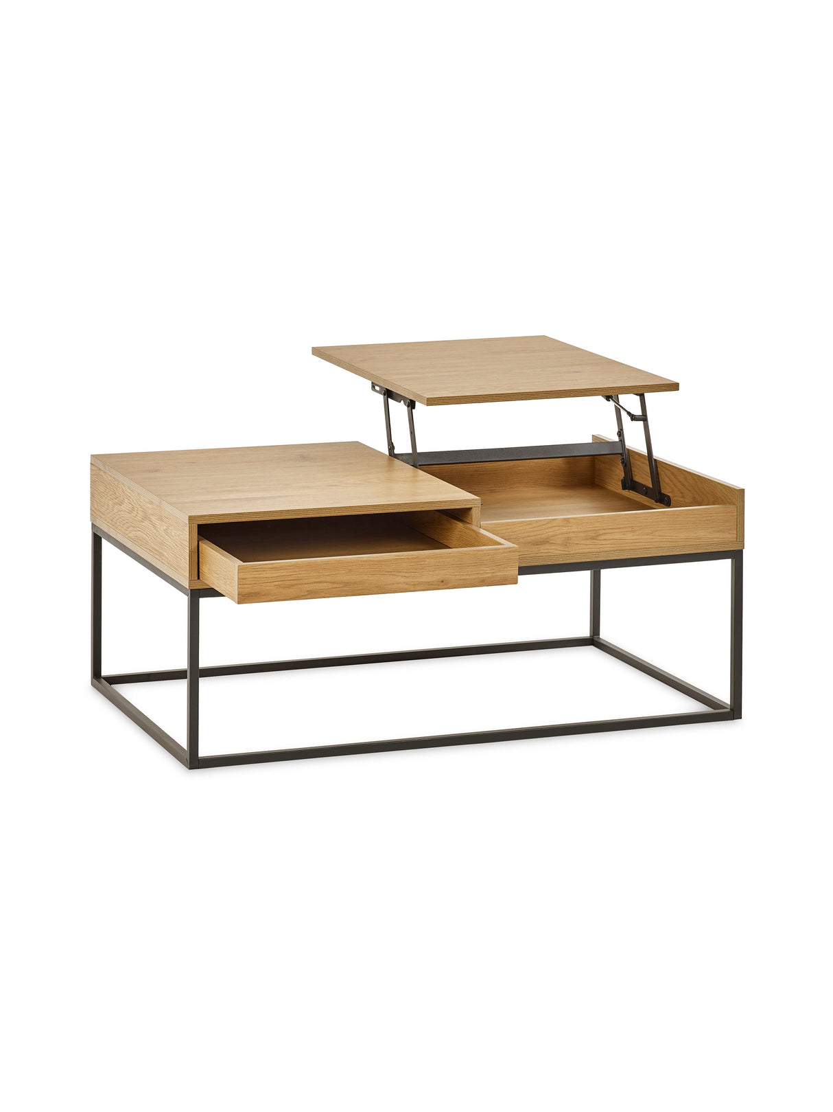 Kade Rectangular Coffee Table with Pull-Out Trays