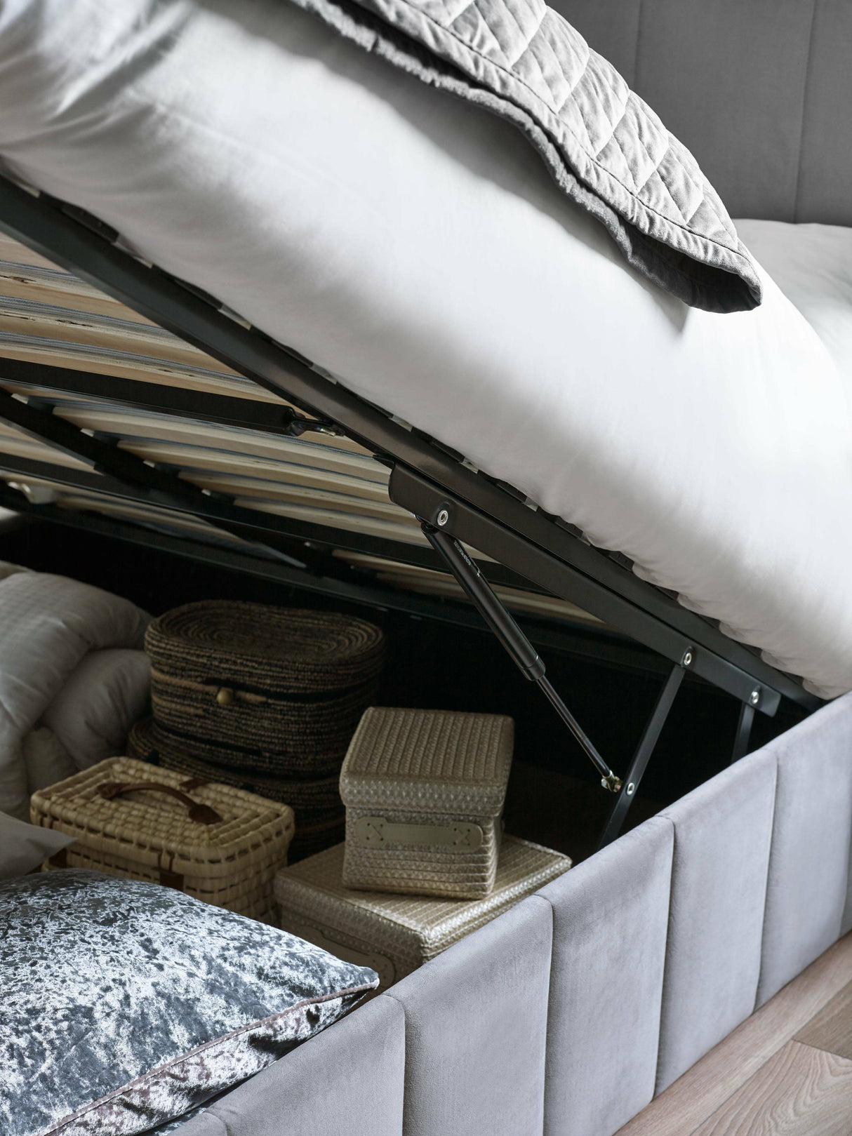 Katie Upholstered Ottoman Storage Bed