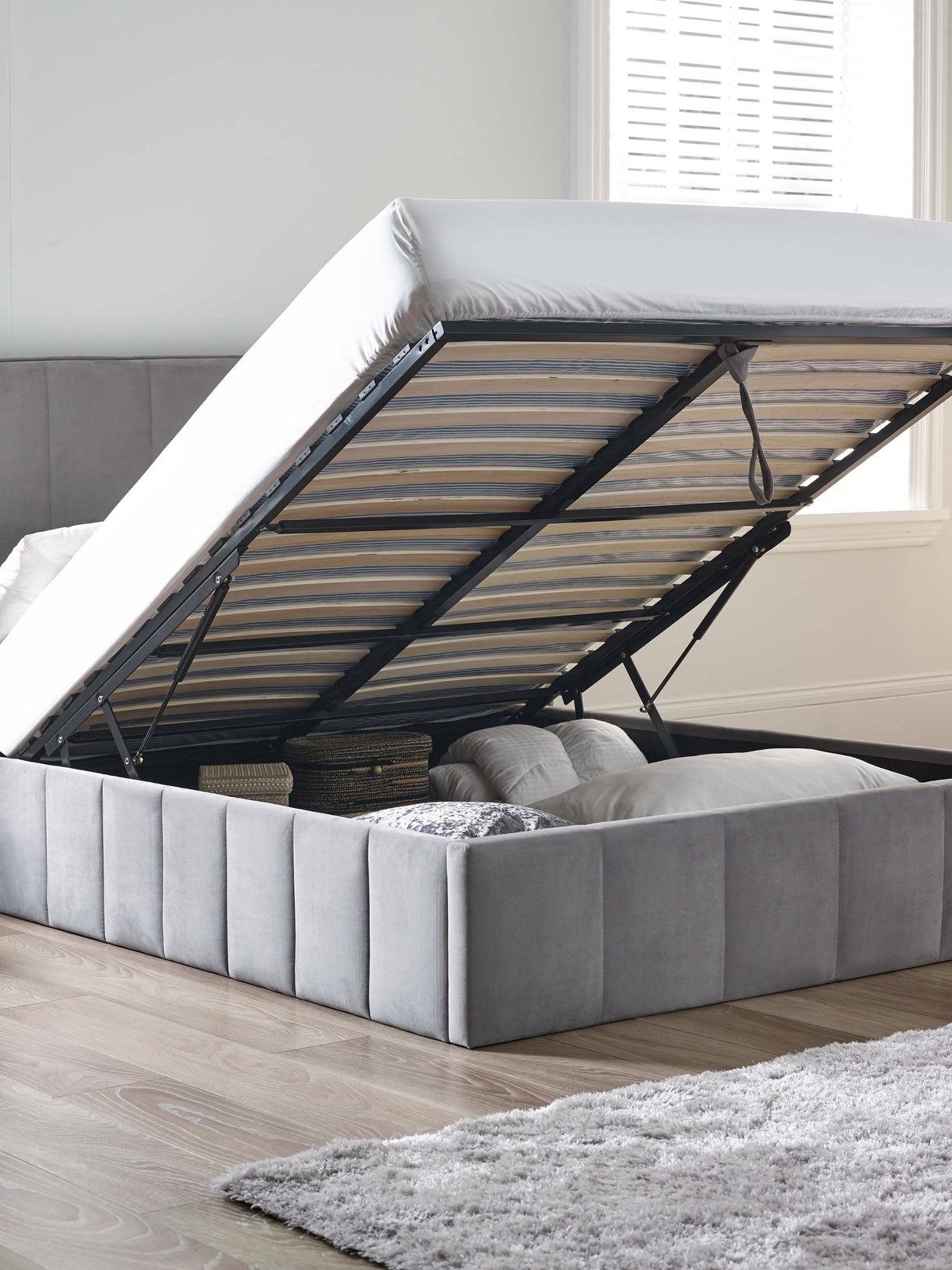 Katie Upholstered Ottoman Storage Bed