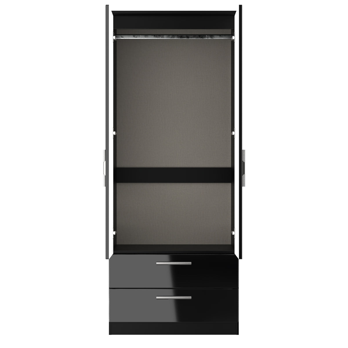 Knightsbridge 2ft6in 2 Drawer Wardrobe