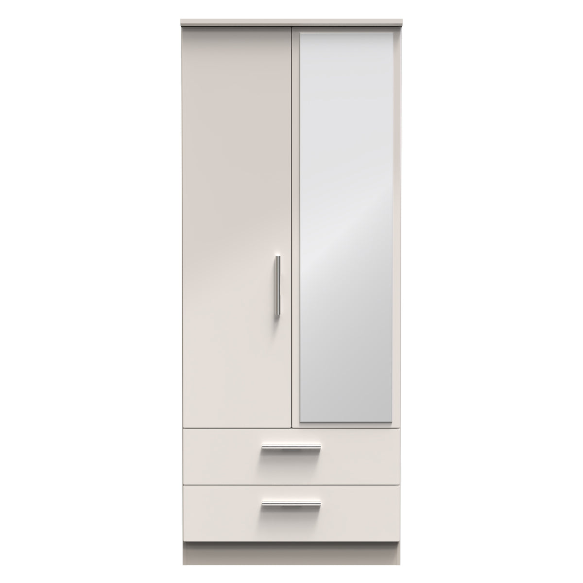 Knightsbridge 2ft6in 2 Drawer Mirror Wardrobe