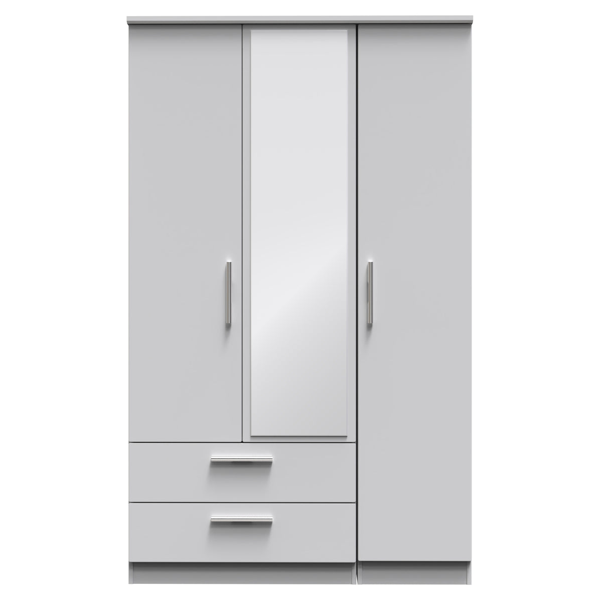 Knightsbridge Triple 2 Drawer Mirrored Wardrobe