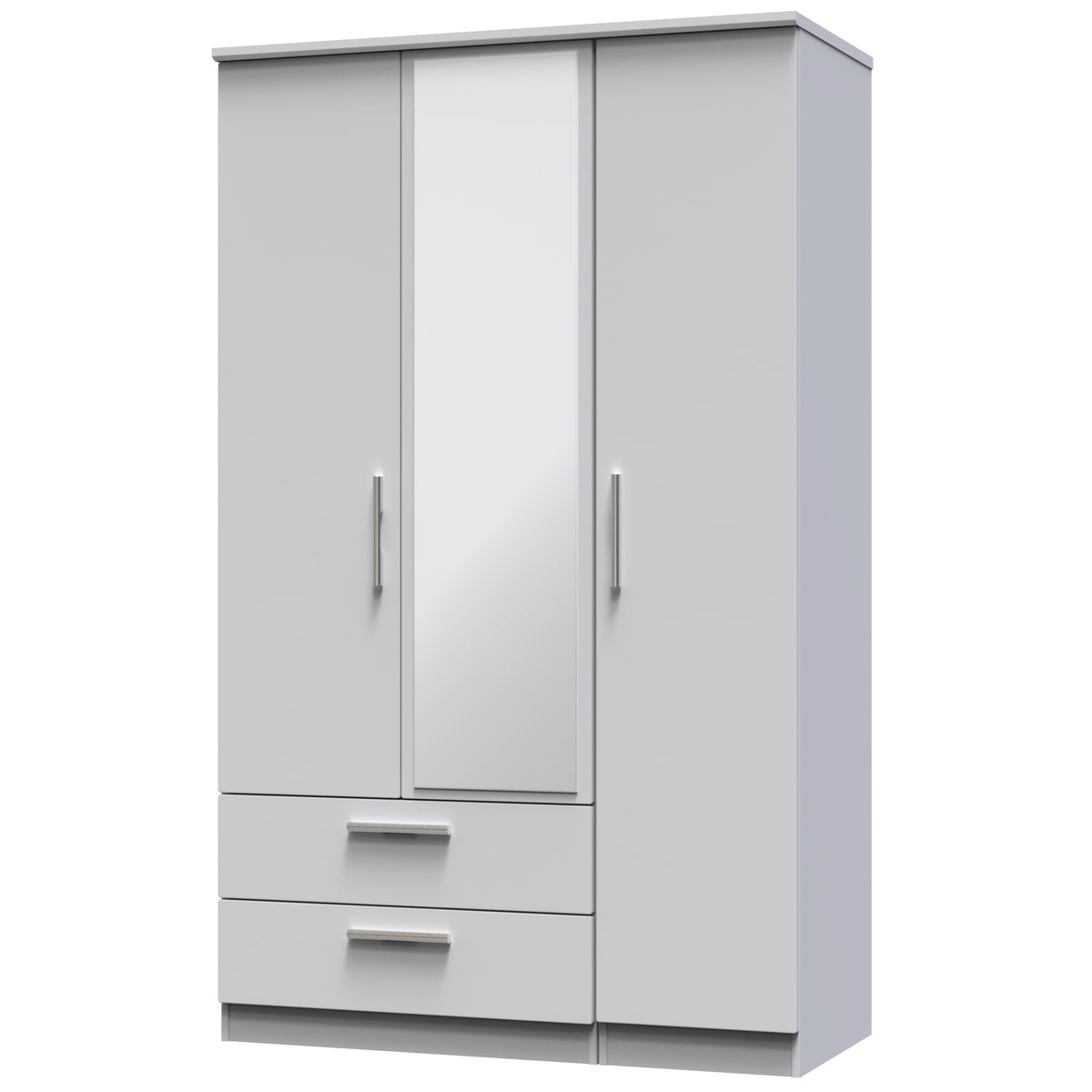 Knightsbridge Triple 2 Drawer Mirrored Wardrobe