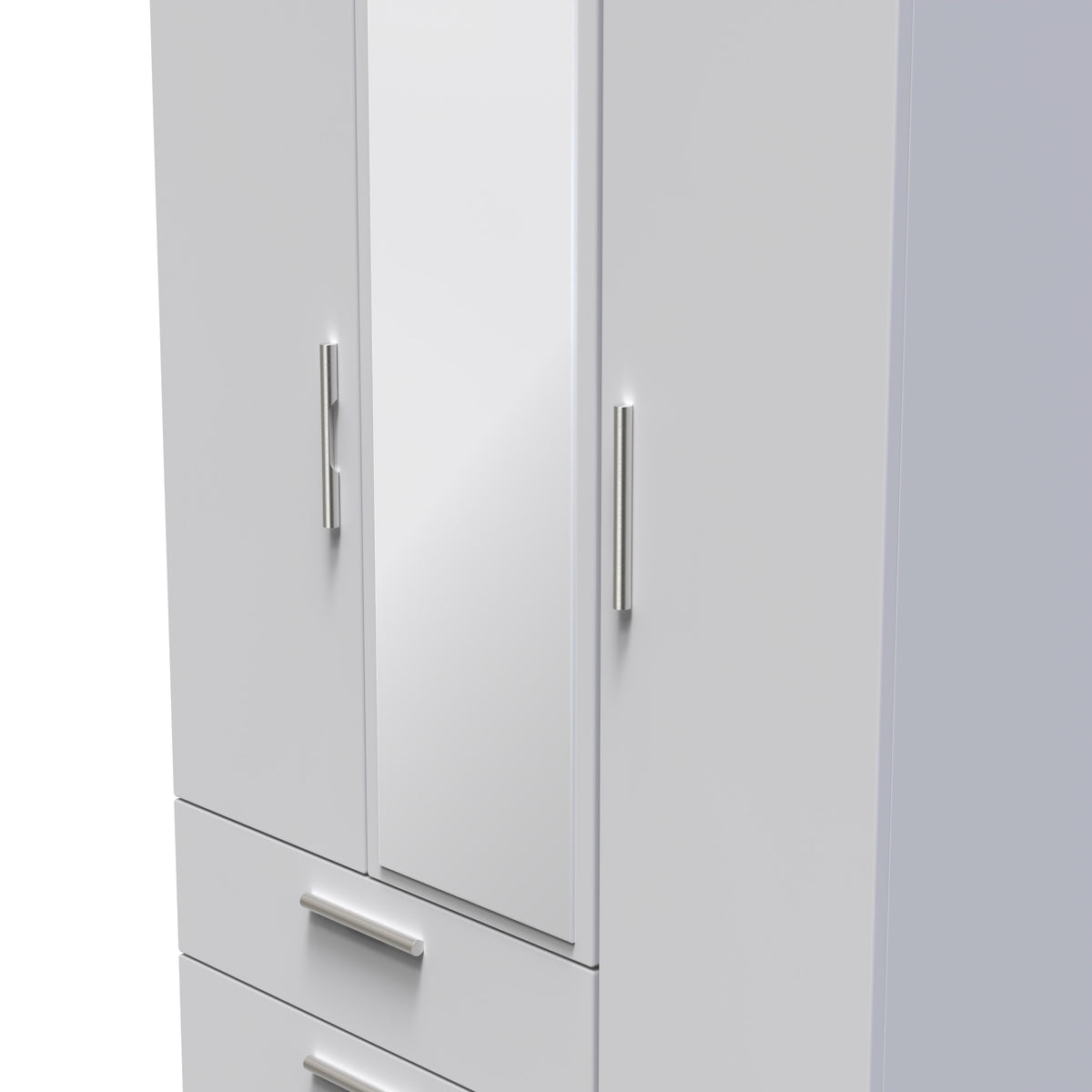Knightsbridge Triple 2 Drawer Mirrored Wardrobe